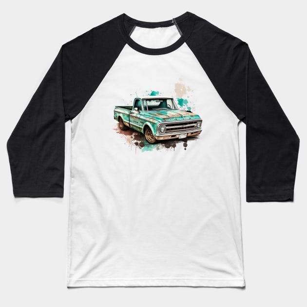 Chevy C10 Baseball T-Shirt by Mixtgifts